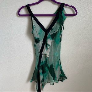 Asymmetrical V-neck Blouse Top